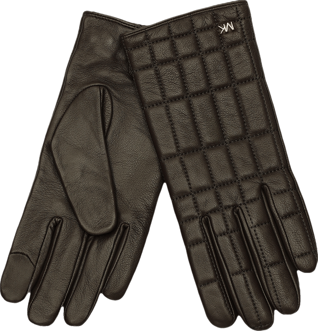 Michael  Women's Quilted Leather Tech Gloves