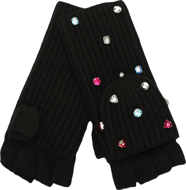 Women's Embellished Pop-Top Gloves