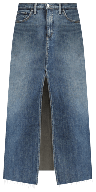 Women's Front-Slit Maxi Jean Skirt