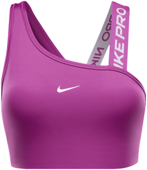 Asymmetrisk Nike Pro Swoosh Sports-bh med medium støtte og indlæg