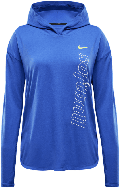 Nike Sudadera con gorro de softball de manga larga Dri-FIT para mujer