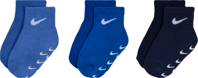Nike Baby/Toddler Gripper Ankle Socks (3 Pairs)
