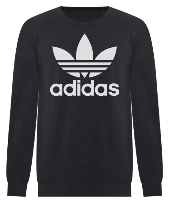 Trefoil Crew Sweatshirt Adidas Trefoil Black Sweatshirt Adidas