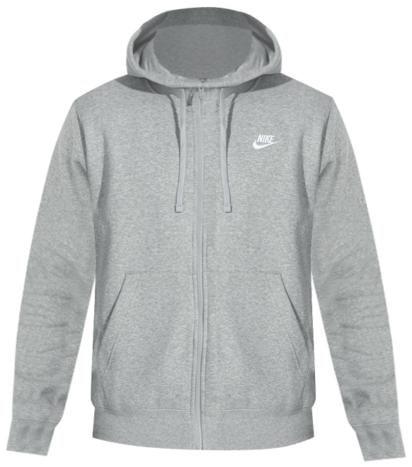 Zipper Nike Sweatshirt Gris Nike Club Full-Zip Hoodie Champs Sports
