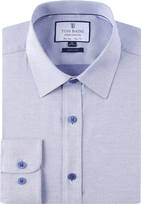 Men's Four-Way Stretch Jacquard Solid Button Down Dress Shirt