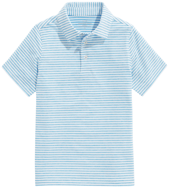 Boys' Heathered Winstead Stripe Sankaty Performance Polo