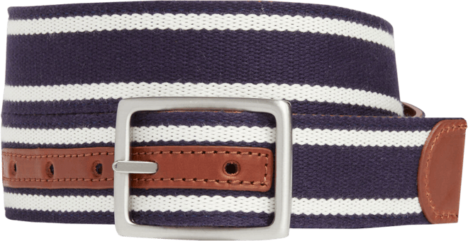 Reversible Leather Heritage Stripe Belt