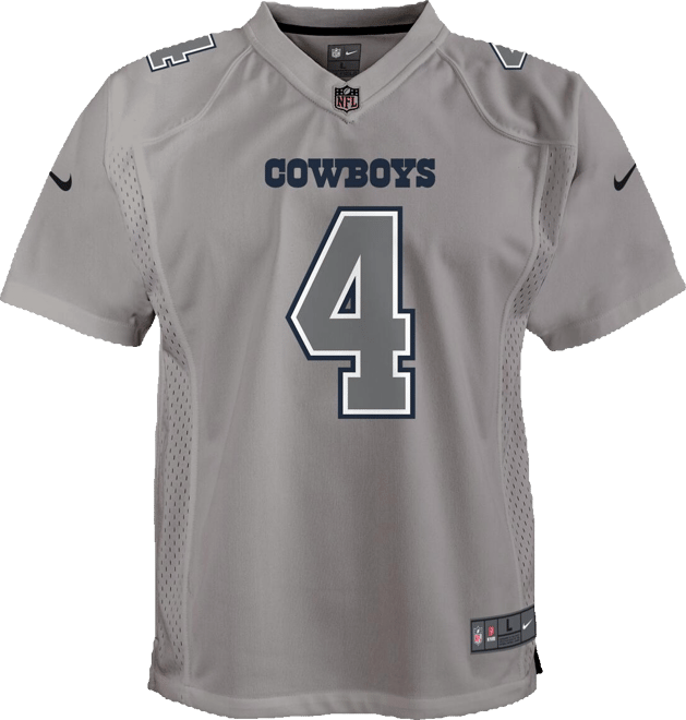 Big Boys  Dak Prescott Gray Dallas Cowboys Atmosphere Game Jersey