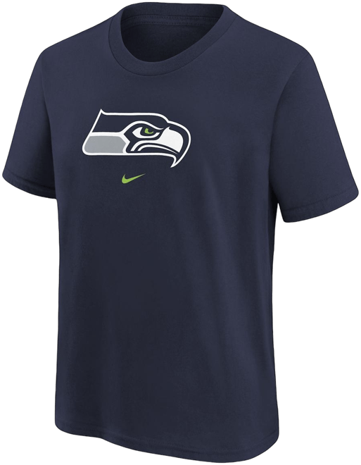 Big Boys  College Navy Seattle Seahawks Logo T-shirt
