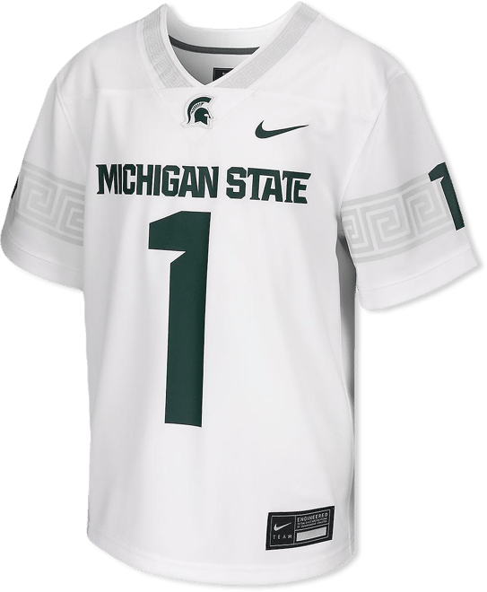 Big Boys  #1 White Michigan State Spartans Football Game Jersey