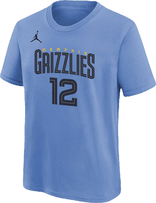 Big Boys  Ja Morant Light Blue Memphis Grizzlies Statement Edition Name and Number Player T-shirt