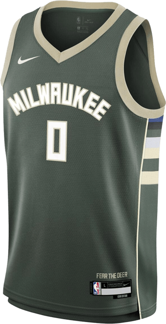 Big Boys  Damian Lillard Hunter Green Milwaukee Bucks Swingman Jersey