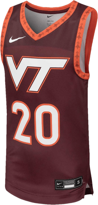 Big Boys  #20 Maroon Virginia Tech Hokies Team Replica Basketball Jersey