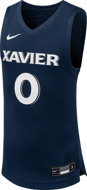 Big Boys  #0 Navy Xavier Musketeers Team Replica Basketball Jersey