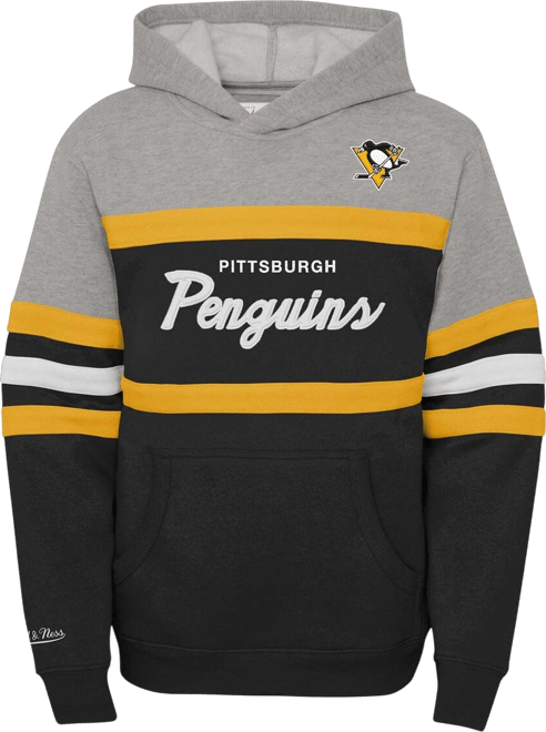 Big Boys and Girls &nbsp;Black Pittsburgh Penguins Head Coach Pullover Hoodie