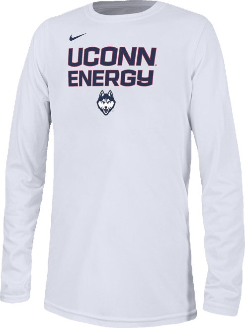Big Boys  White UConn Huskies 2024 On-Court Bench Energy T-shirt