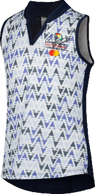 Girls Youth  Navy Arnold Palmer Print Heat.rdy Polo Shirt