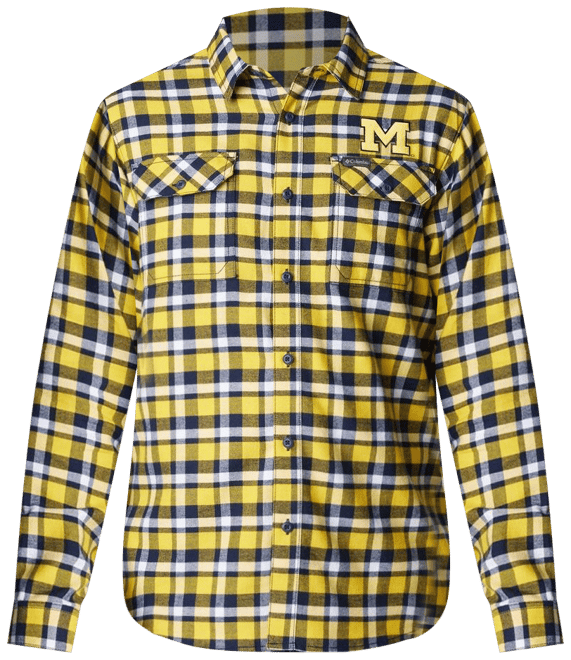Men's  Maize Michigan Wolverines Flare Flannel Long Sleeve Shirt