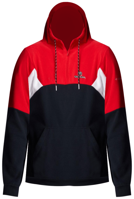 Men's  Black Georgia Bulldogs Lodge Quarter-Zip Hoodie