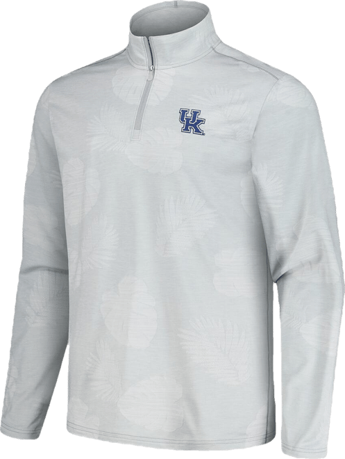 Men's  Gray Kentucky Wildcats Delray Frond IslandZone 1/4-Zip Jacket