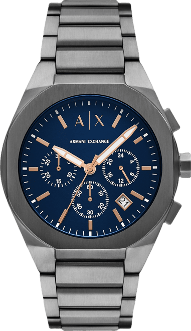 Men's Quartz Chronograph Gunmetal Stainless Steel 42MM