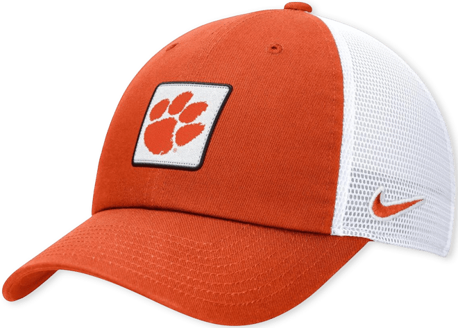 Men's Orange/White Clemson Tigers Primetime Club Trucker Adjustable Hat