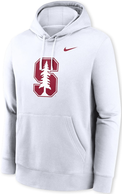 Men's White Stanford Cardinal Primetime Evergreen Club Fleece Pullover Hoodie