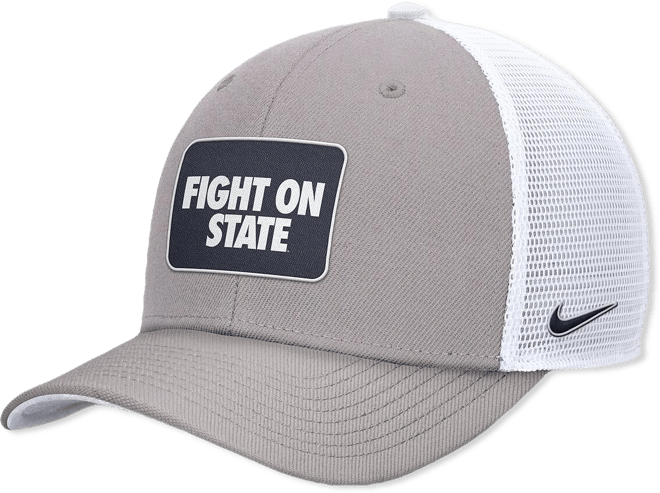 Men's Gray/White Penn State Nittany Lions Local Trucker Adjustable Hat