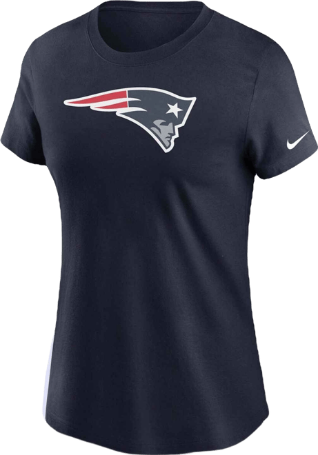 Women's Navy New England Patriots Logo Essential T-shirt
