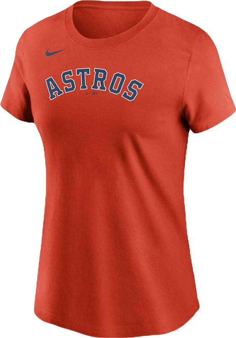 Women's Jose Altuve Orange Houston Astros Name and Number T-shirt