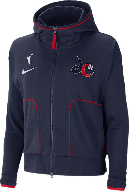 Women's  Navy Washington Mystics Full-Zip Knit Jacket