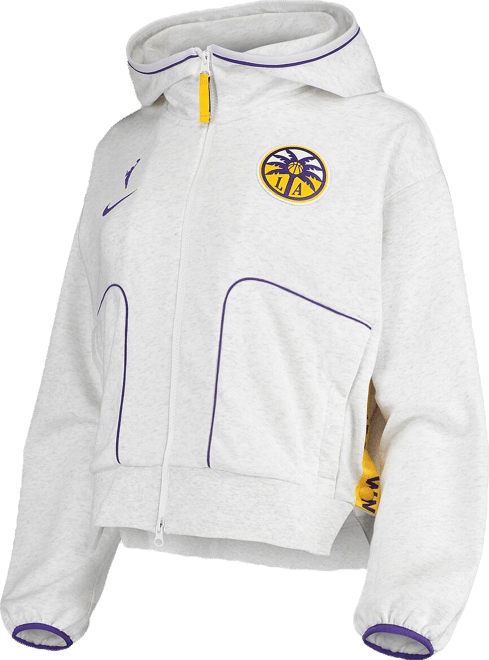 Women's  Gray Los Angeles Sparks Performance Full-Zip Hoodie