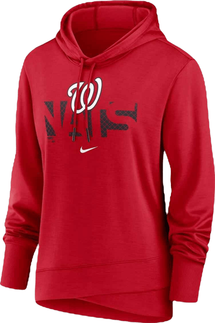 Women's  Red Washington Nationals Diamond Knockout Performance Pullover Hoodie