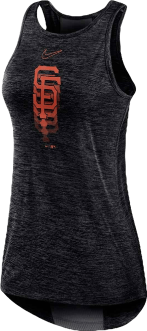 Women's  Black San Francisco Giants Logo Fade High Neck Performance Tank Top