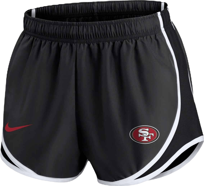 Women's  Charcoal San Francisco 49ers Plus Size Logo Performance Tempo Shorts