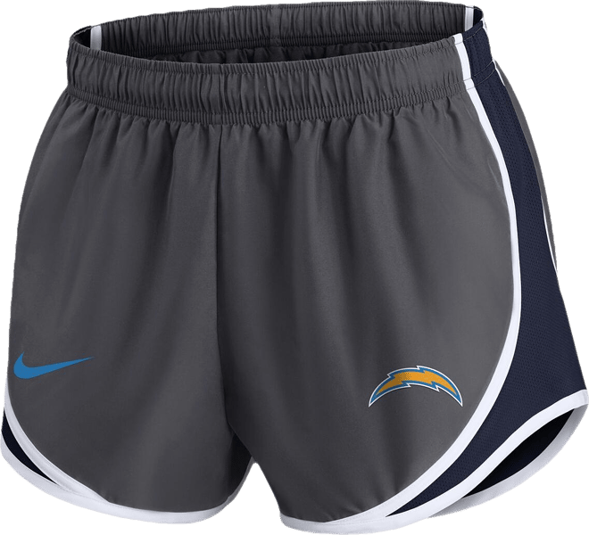Women's  Charcoal Los Angeles Chargers Logo Performance Tempo Shorts
