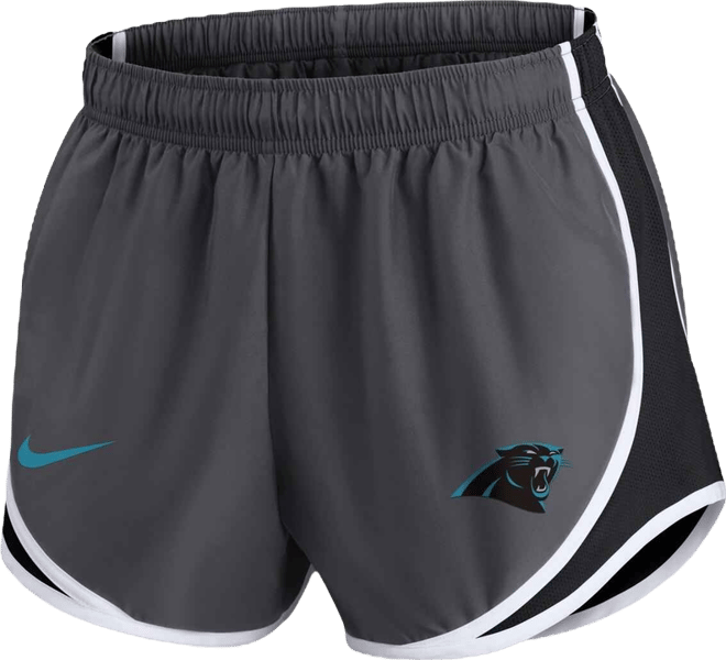 Women's  Charcoal Carolina Panthers Logo Performance Tempo Shorts