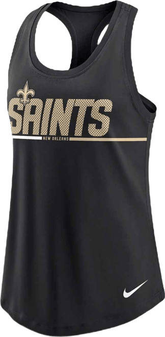 Women's  Black New Orleans Saints Team Name City Tri-Blend Racerback Tank Top