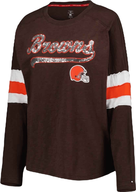 Women's  Brown Cleveland Browns Justine Long Sleeve Tunic T-shirt