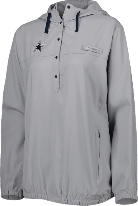 Women's  Gray Dallas Cowboys Tamiami Omni-Shade Pullover Hoodie Jacket