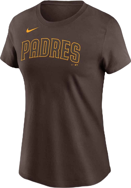 Women's  Xander Bogaerts Brown San Diego Padres Name and Number T-shirt
