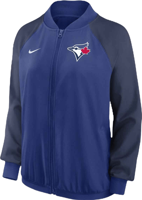 Women's  Royal Toronto Blue Jays Authentic Collection Team Raglan Performance Full-Zip Jacket