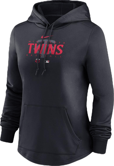 Women's  Black Minnesota Twins Authentic Collection Pregame Performance Pullover Hoodie