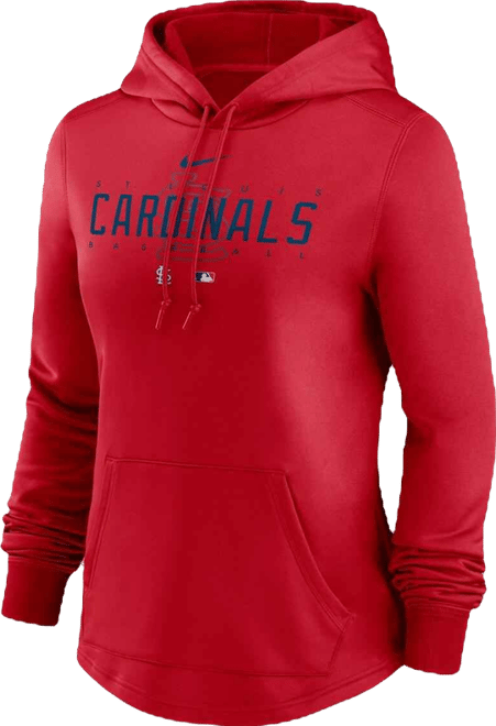Women's  Red St. Louis Cardinals Authentic Collection Pregame Performance Pullover Hoodie