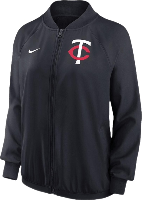 Women's  Minnesota Twins Navy Authentic Collection Team Raglan Performance Full-Zip Jacket