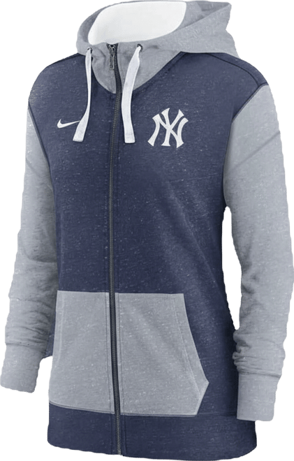 Women's  Navy New York Yankees Full-Zip Hoodie