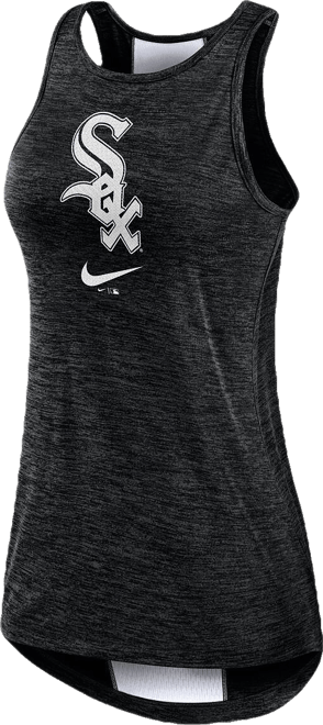 Women's  Black Chicago White Sox Right Mix High Neck Tank Top