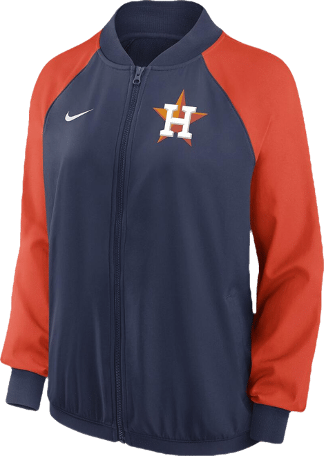 Women's  Navy Houston Astros Authentic Collection Team Raglan Performance Full-Zip Jacket