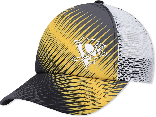 Women's  Black, White Pittsburgh Penguins Graphic Foam Trucker Snapback Hat