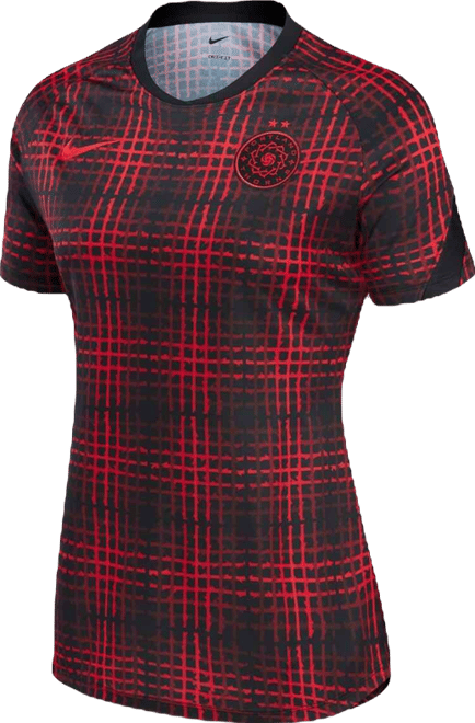 Women's  Black Portland Thorns Fc Pre-Match Top